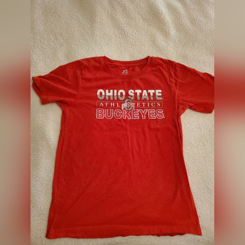 Ohio State red Tshirt. Size,  child XL. 14/16